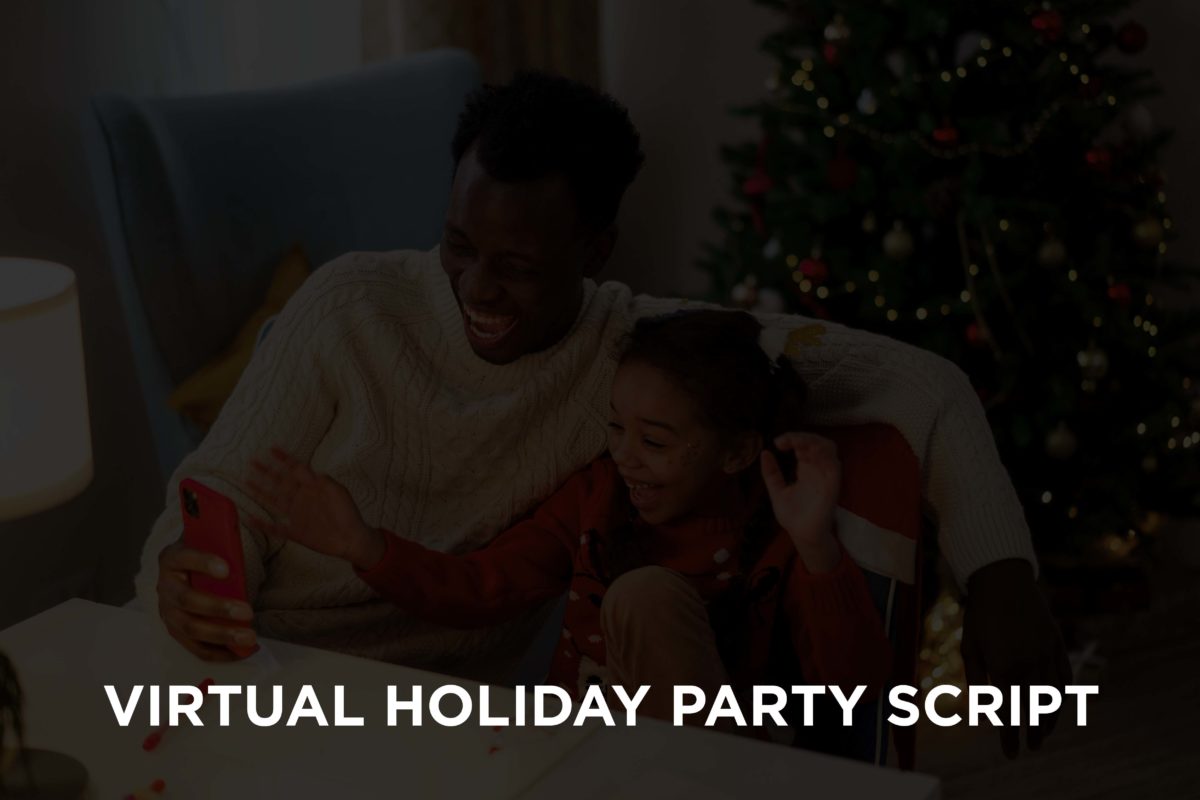 virtual holiday party script
